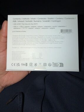 Google Titan Security Key - White with Gold Accents